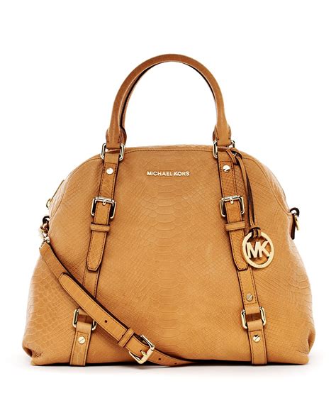 michael kors bowling large brown satchels|Michael Kors brown satchels.